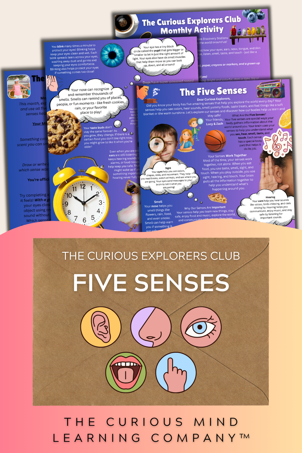 Five Senses Letter | The Curious Explorers Club | Physical Mail Edition