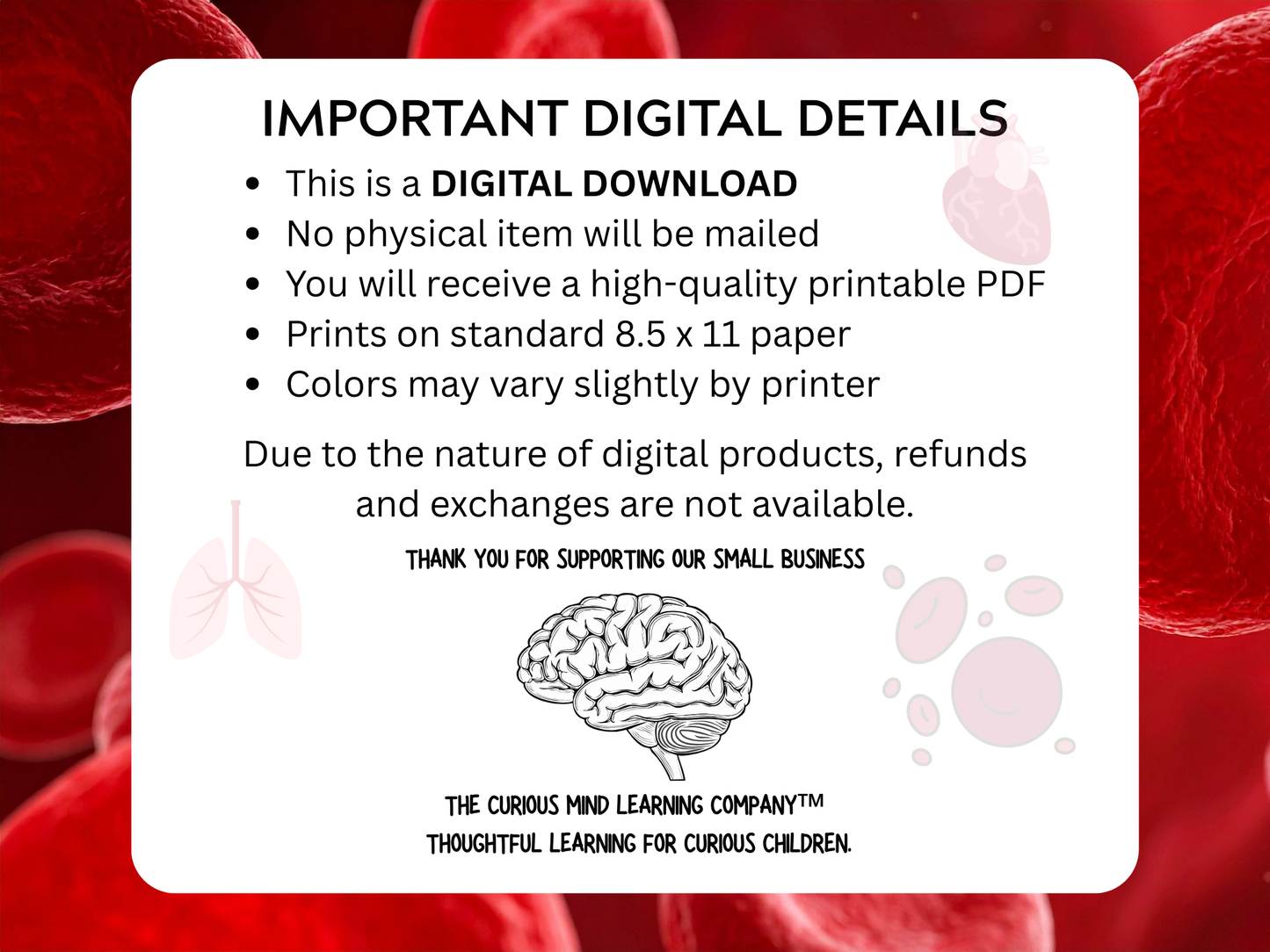 The Human Body Letter | Digital Download