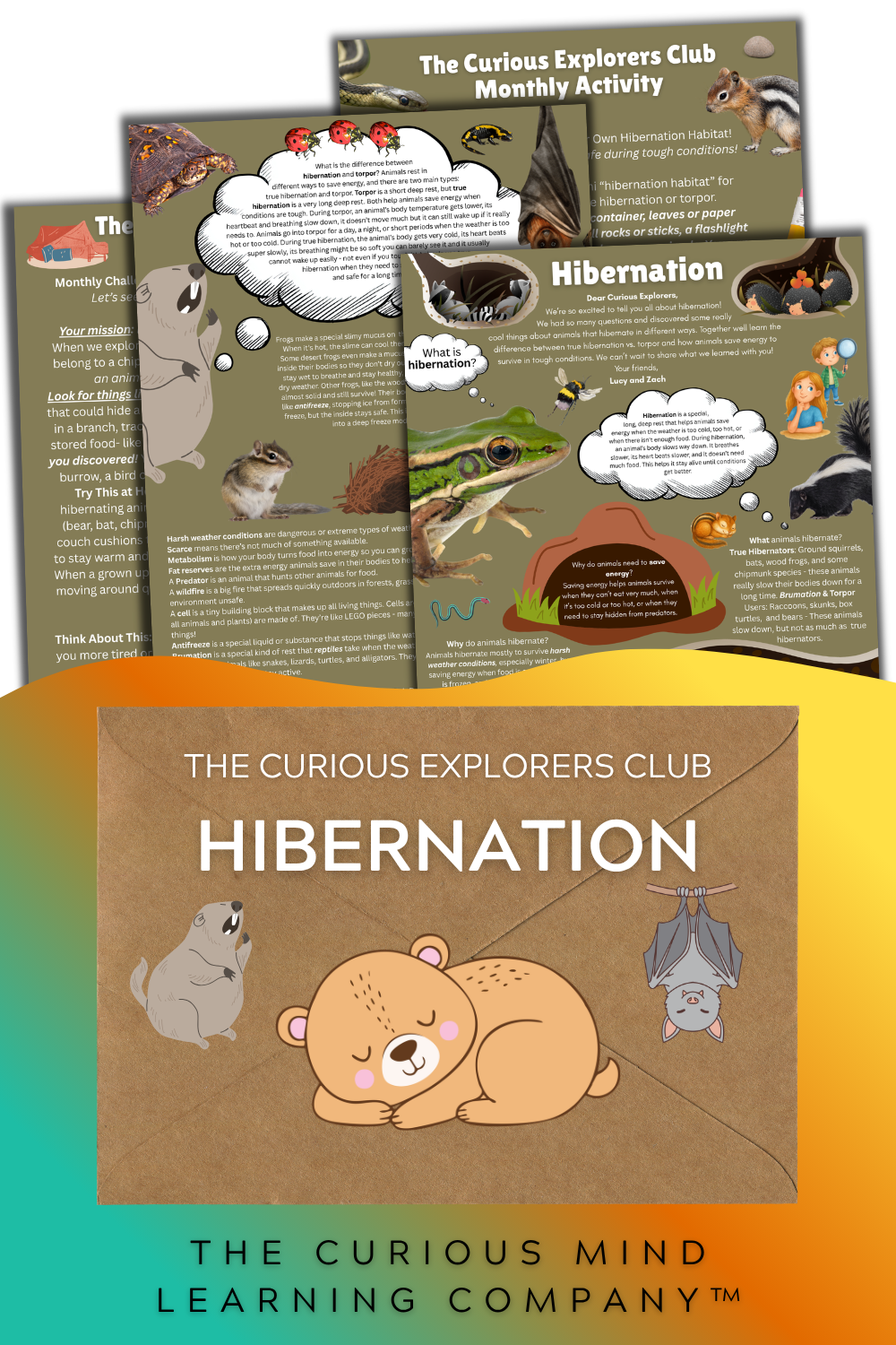 Hibernation Letter | The Curious Explorers Club | Physical Mail Edition
