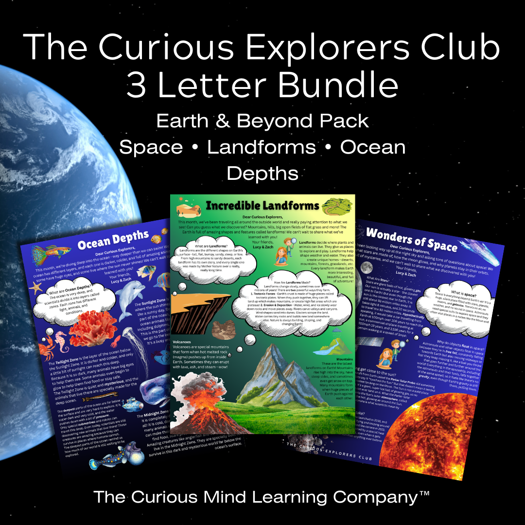 3 Letter Bundle | Earth & Beyond Pack | Physical Mail Edition