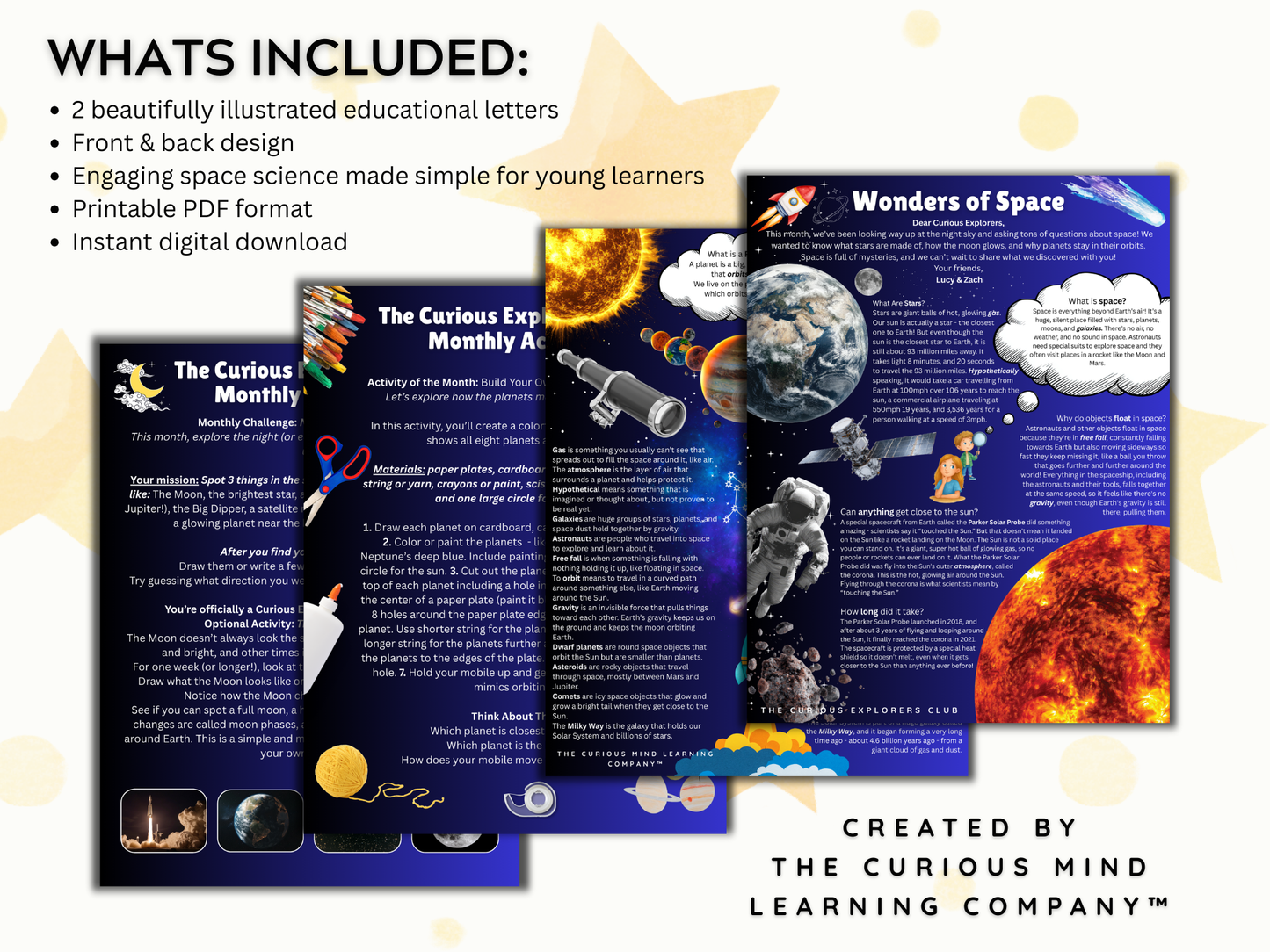 Wonders Of Space Letter | Digital Download