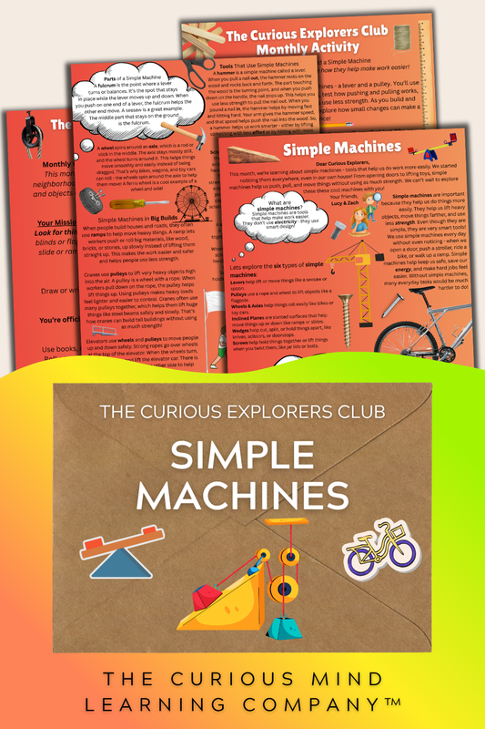 Simple Machines Letter | The Curious Explorers Club | Physical Mail Edition