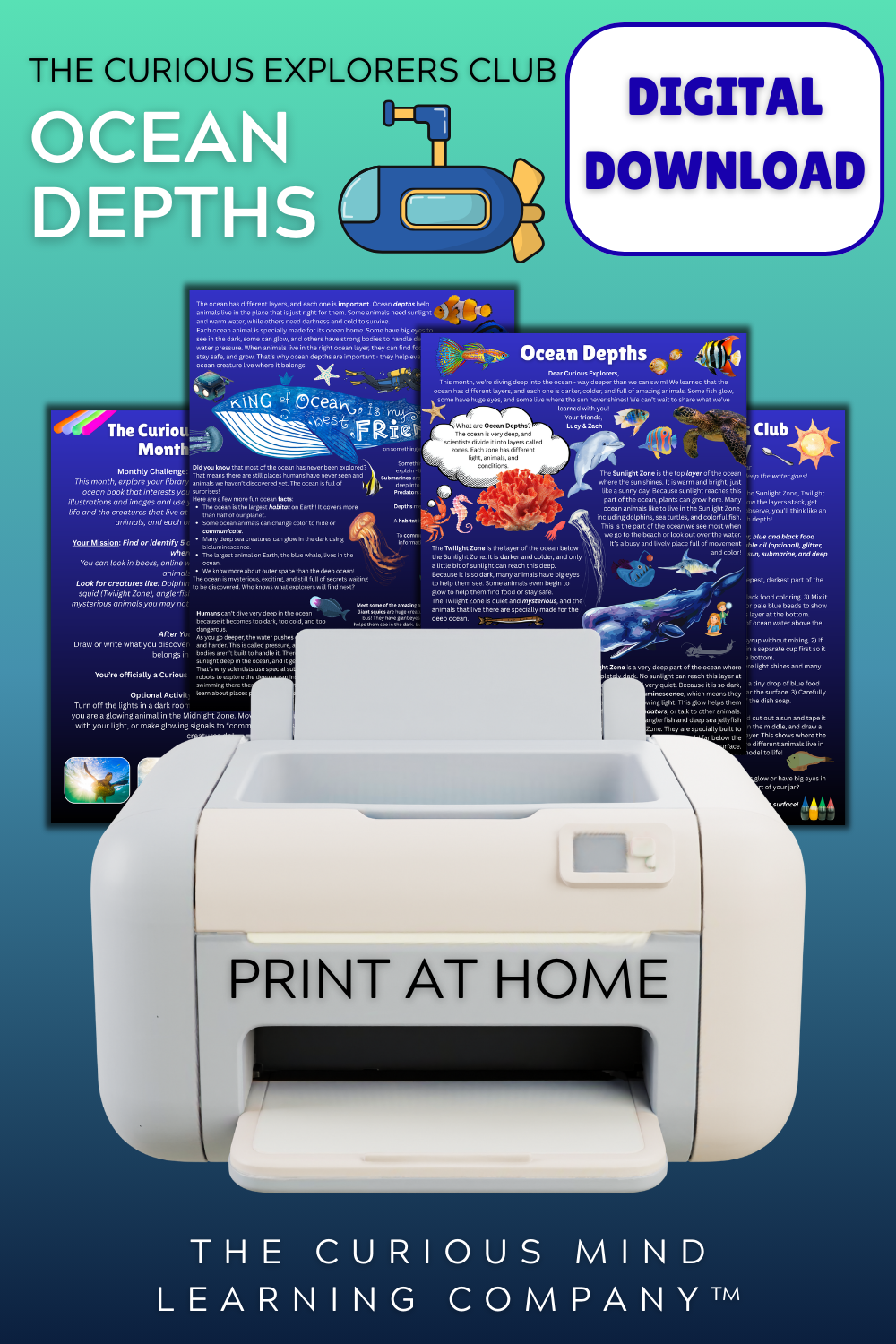 Ocean Depths Letter | Digital Download