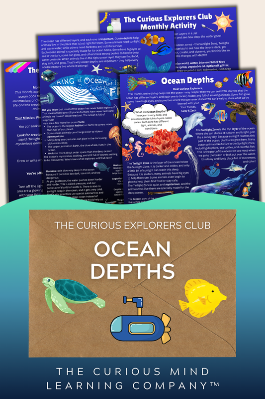Ocean Depths Letter | The Curious Explorers Club | Physical Mail Edition