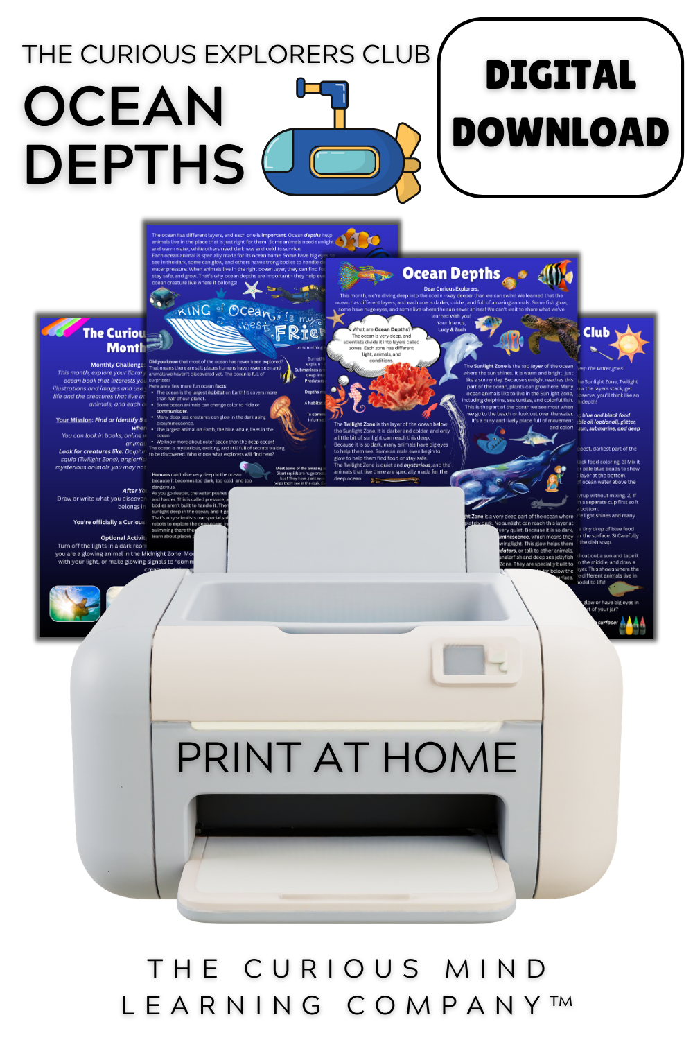 Ocean Depths Letter | Digital Download