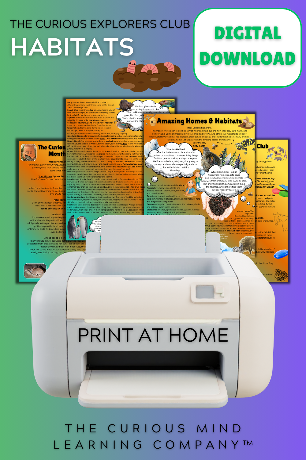 Amazing Habitats Letter | Digital Download