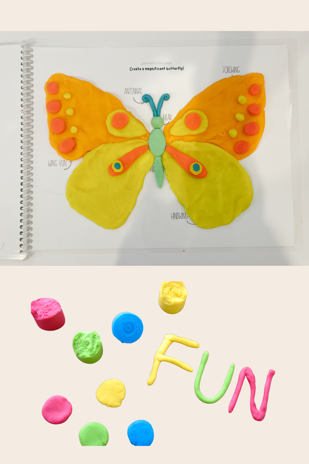 Butterfly Life Cycle Play Dough Book | Printable Hands-On Learning Activity