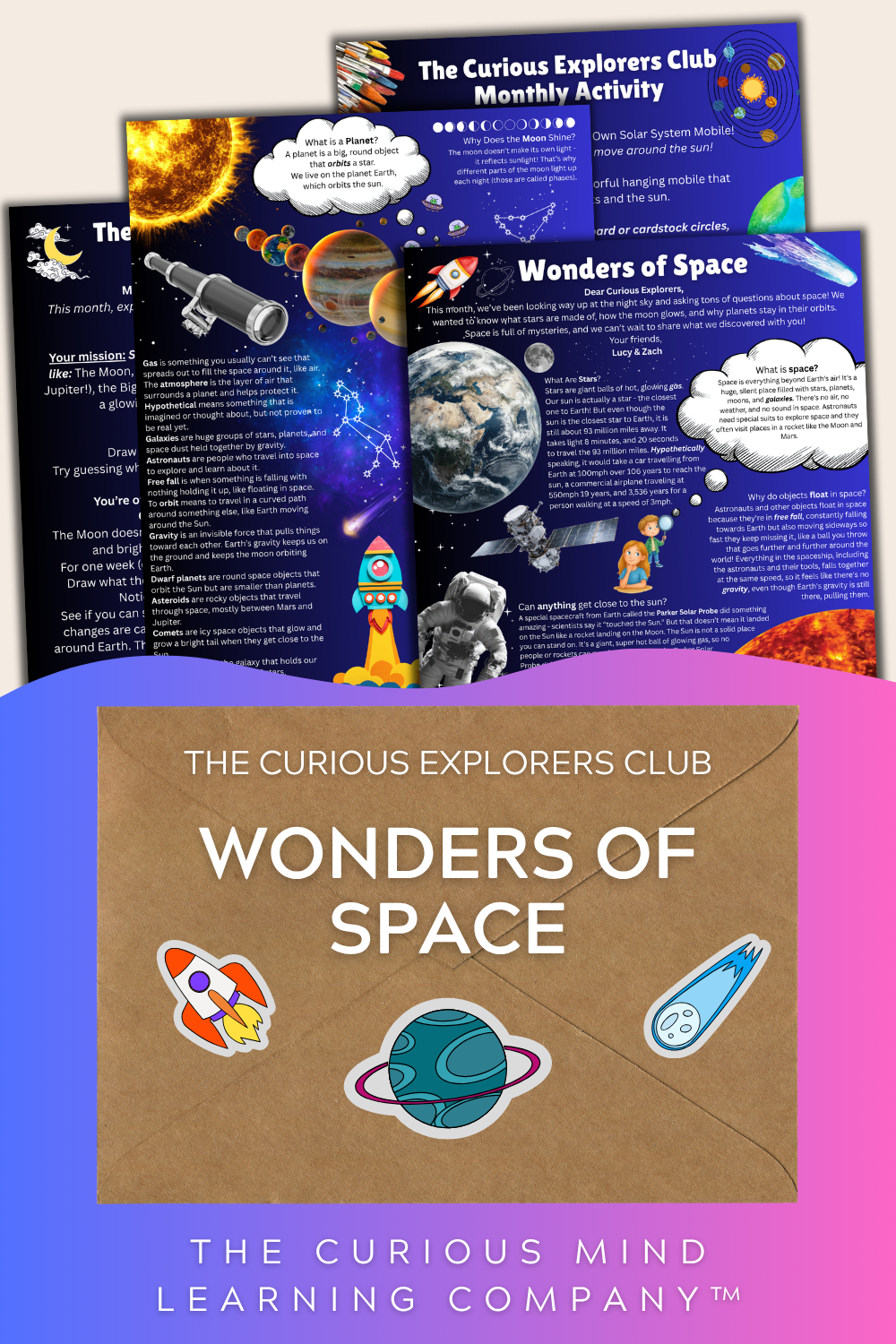 Wonders of Space Letter | The Curious Explorers Club | Physical Mail Edition