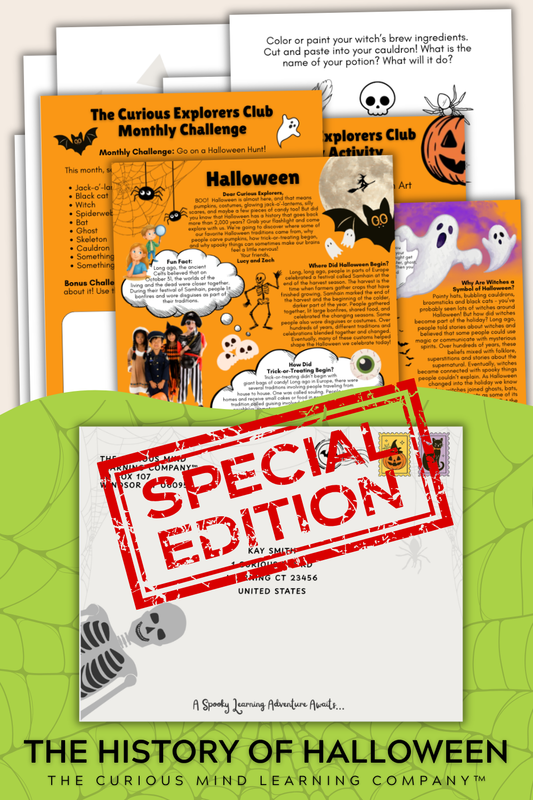 Halloween Special Edition Learning Letter | Educational Snail Mail for Kids
