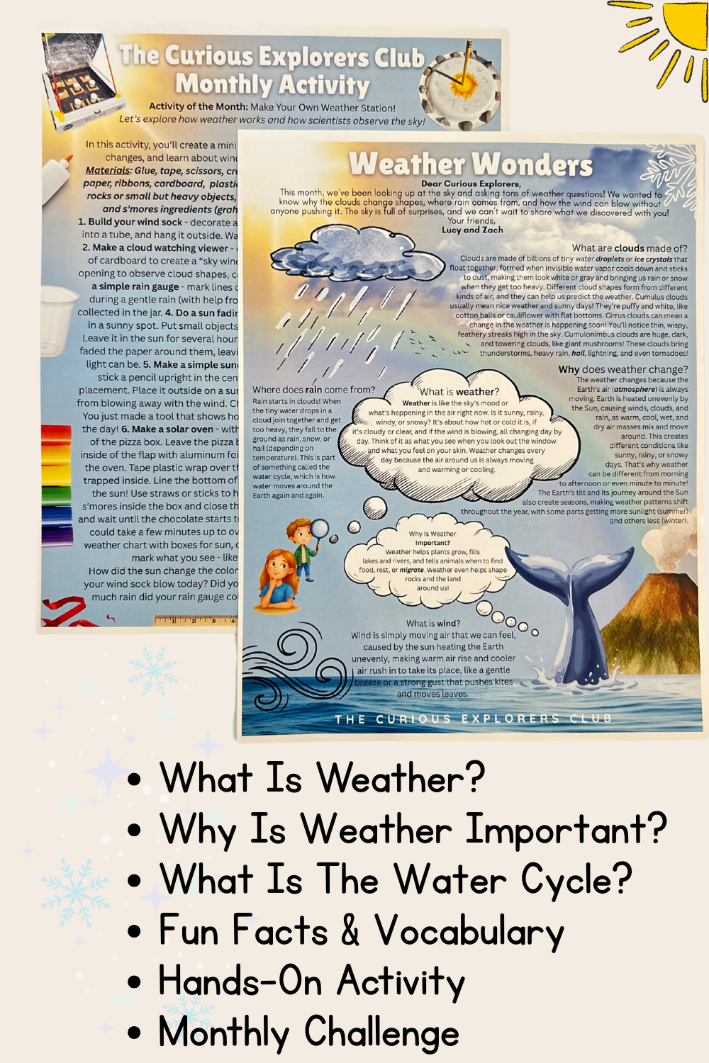 Weather Wonders Letter | The Curious Explorers Club | Physical Mail Edition