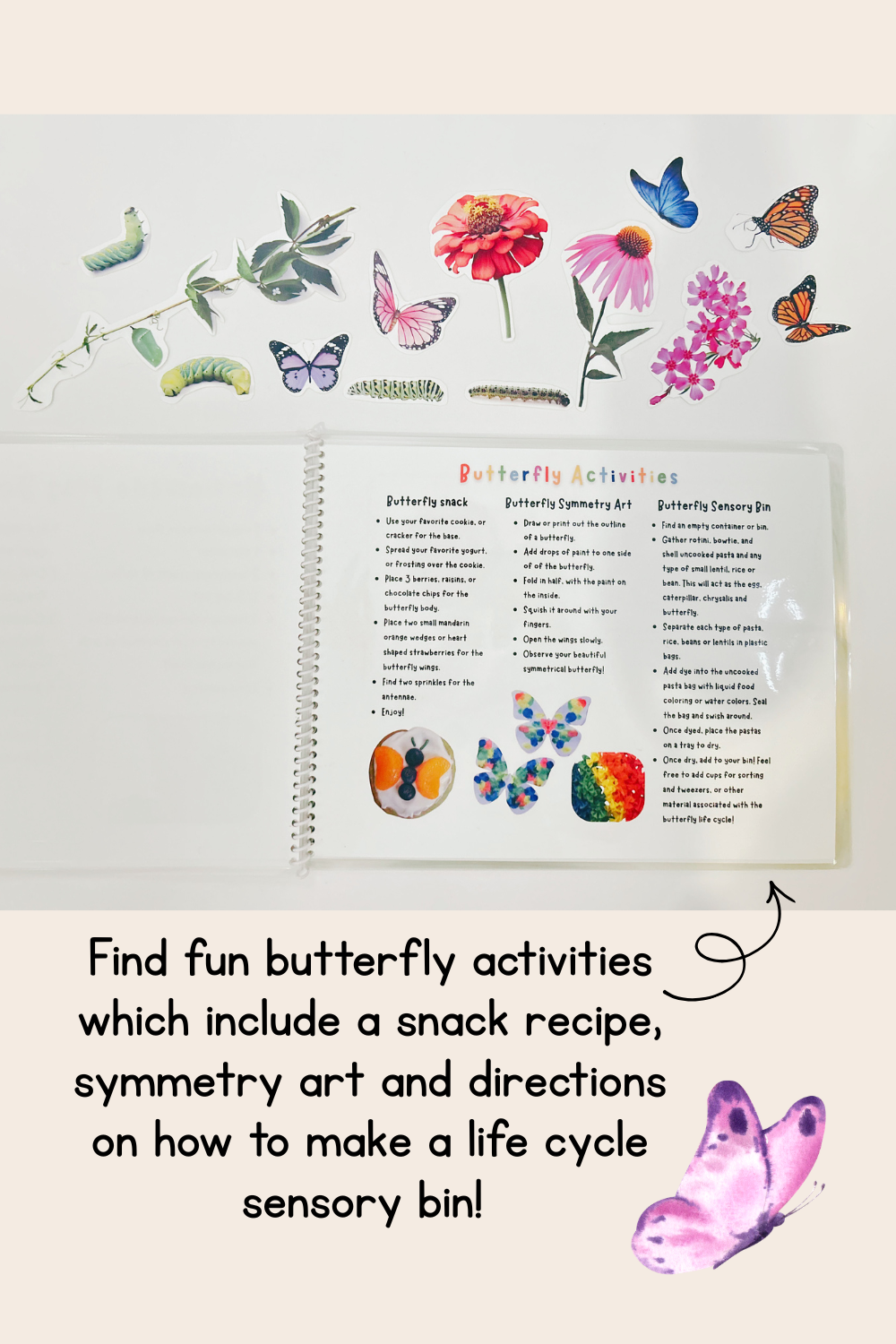 Butterfly Life Cycle Play Dough Book | Printable Hands-On Learning Activity