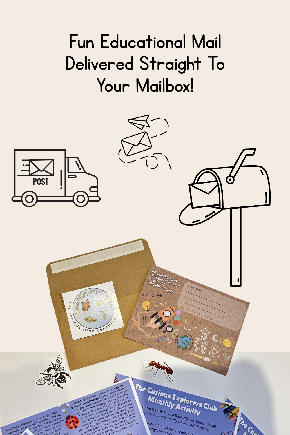 Insect Life Cycles Letter | The Curious Explorers Club | Physical Mail Edition
