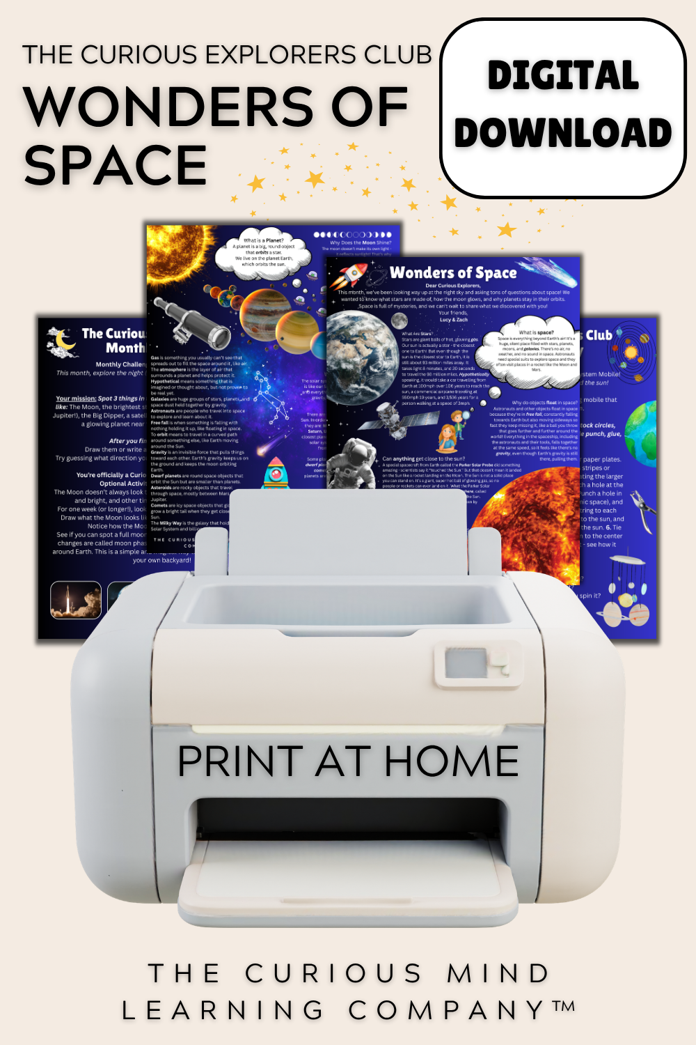 Wonders Of Space Letter | Digital Download