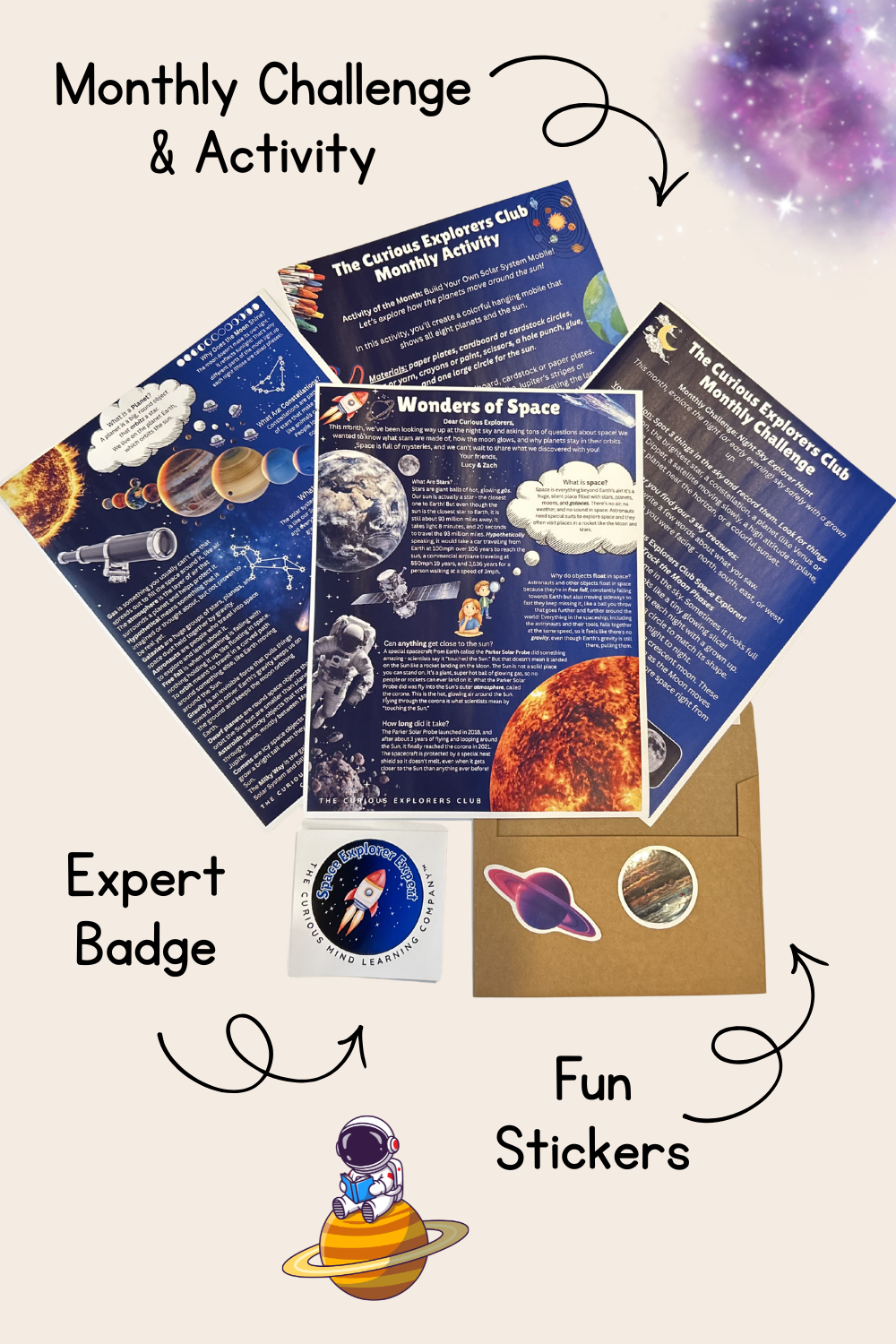 Wonders of Space Letter | The Curious Explorers Club | Physical Mail Edition