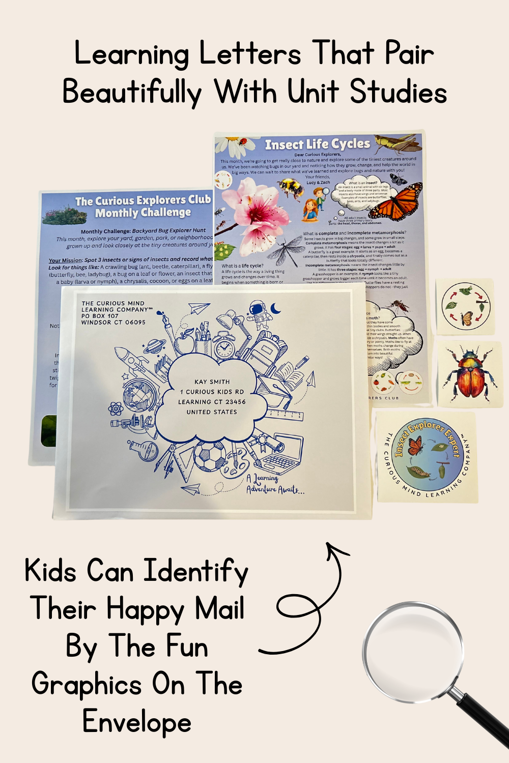 Insect Life Cycles Letter | The Curious Explorers Club | Physical Mail Edition