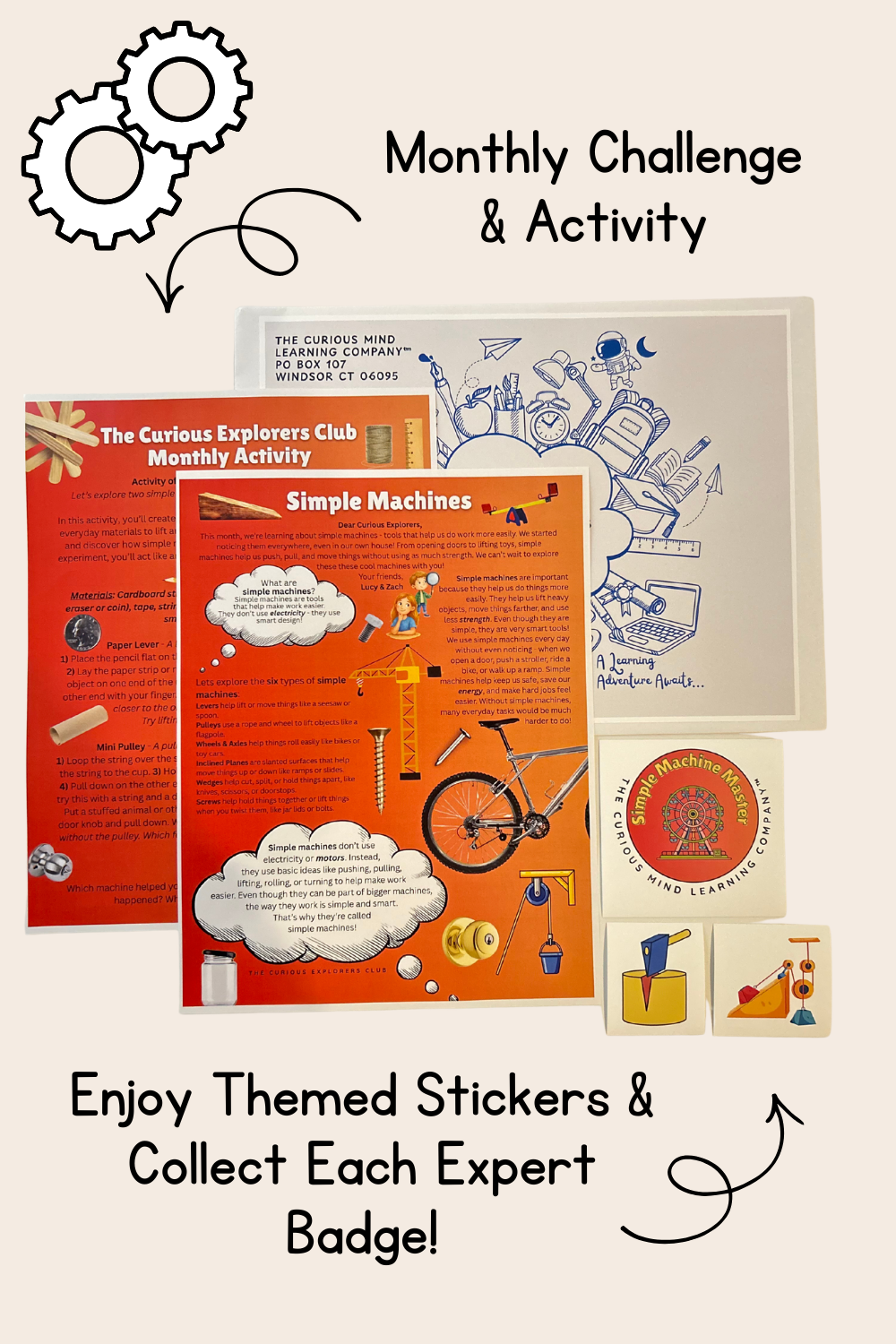 Simple Machines Letter | The Curious Explorers Club | Physical Mail Edition