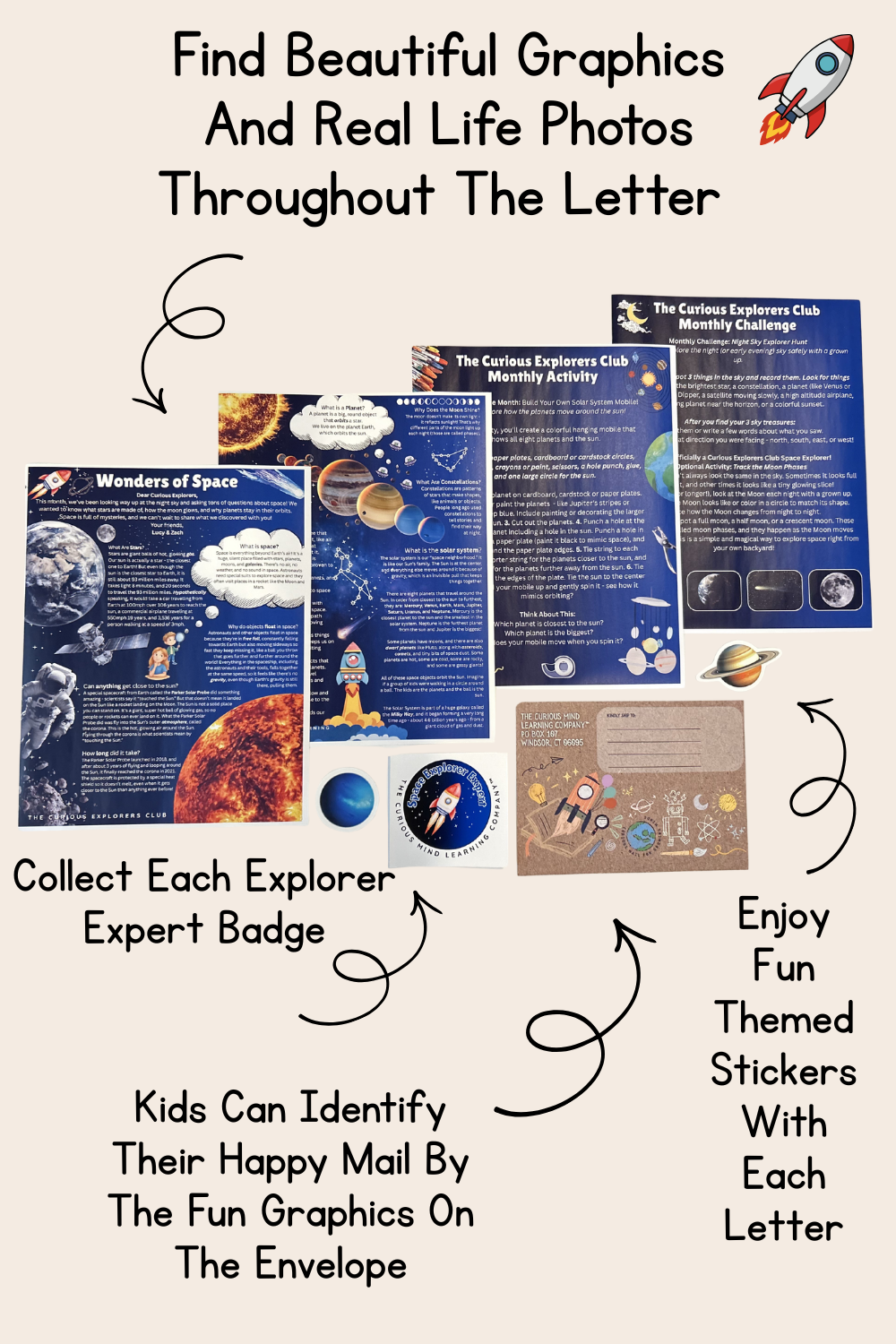 Wonders of Space Letter | The Curious Explorers Club | Physical Mail Edition