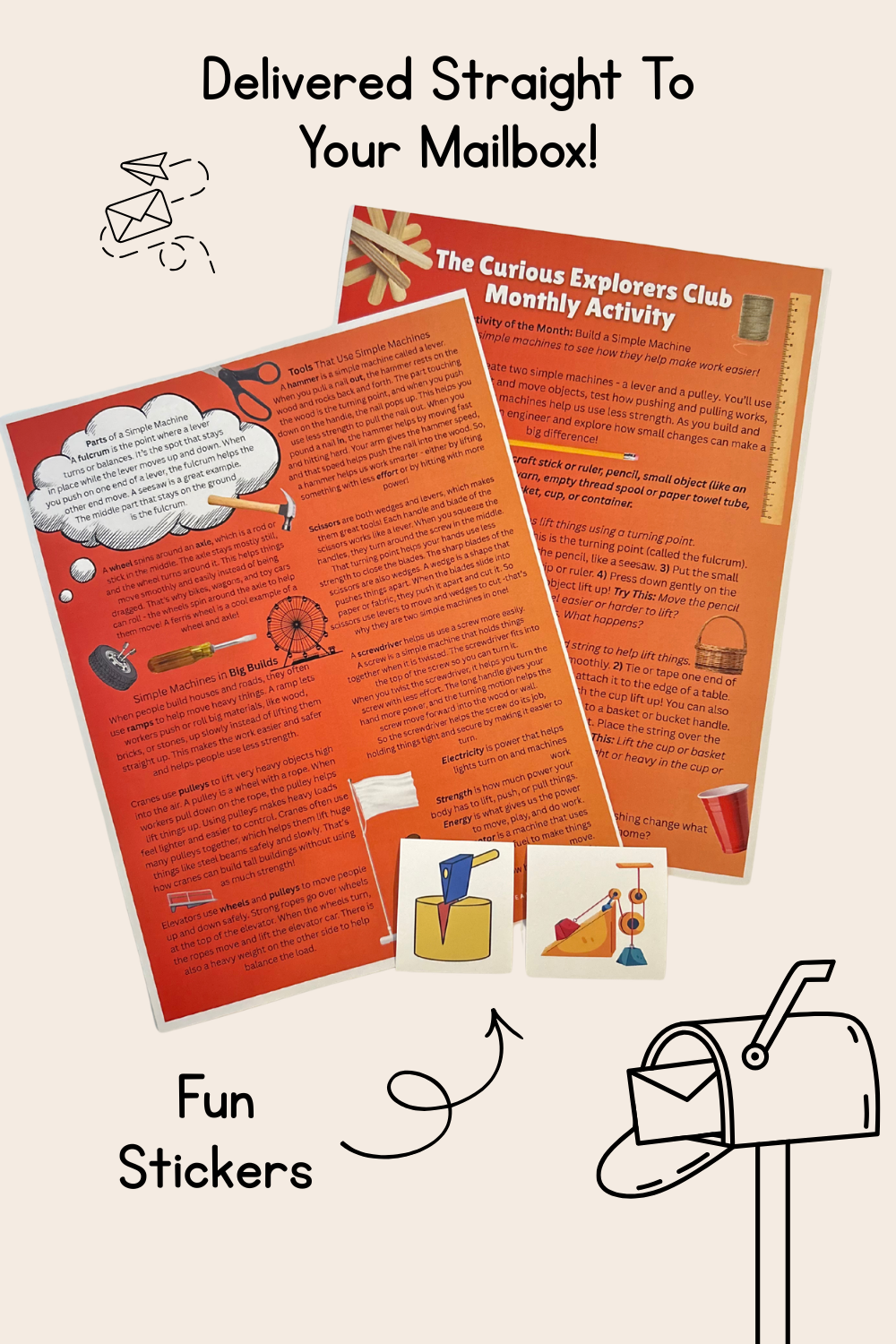 Simple Machines Letter | The Curious Explorers Club | Physical Mail Edition