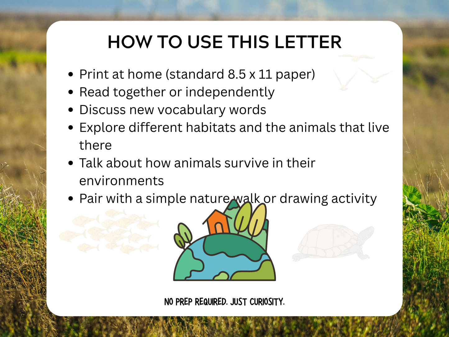 Amazing Habitats Letter | Digital Download