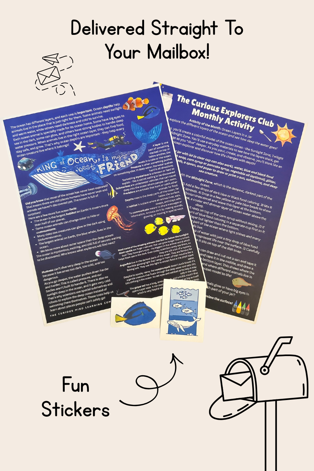 Ocean Depths Letter | The Curious Explorers Club | Physical Mail Edition