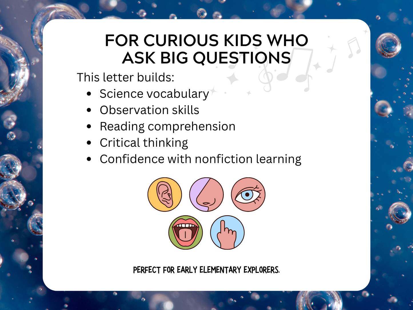 The Five Senses Letter | Digital Download