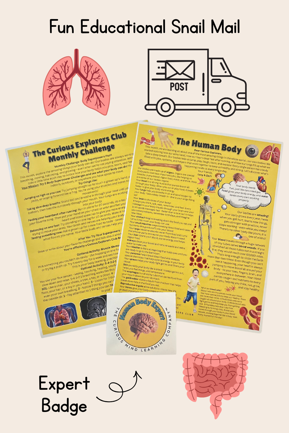 Human Body Letter | The Curious Explorers Club | Physical Mail Edition