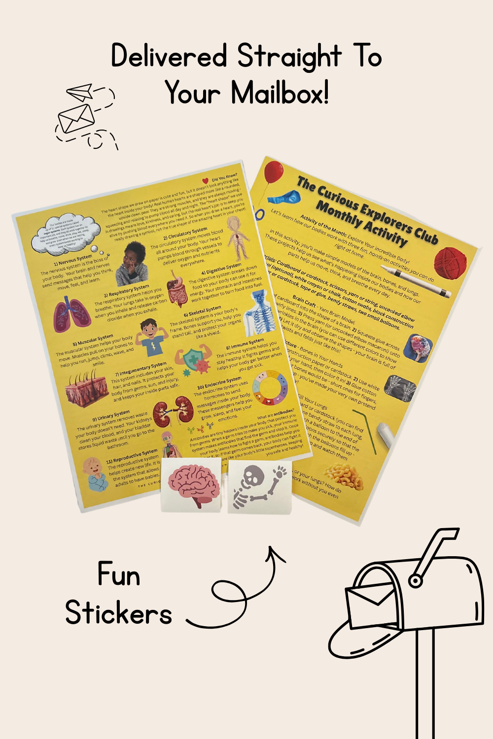 Human Body Letter | The Curious Explorers Club | Physical Mail Edition