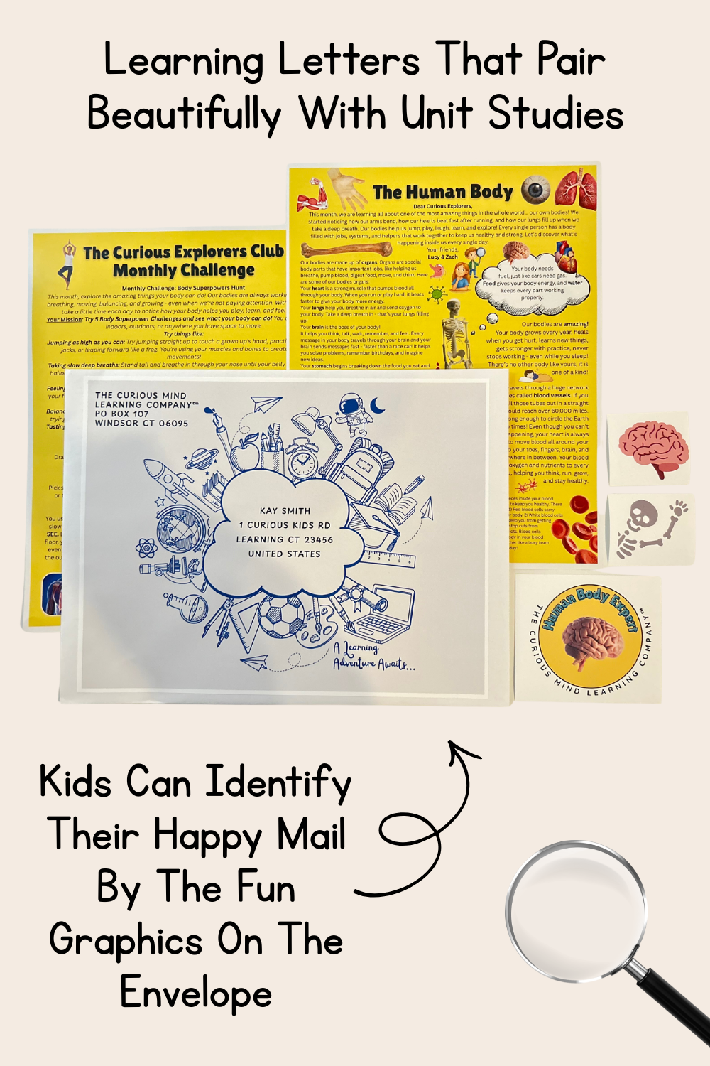 Human Body Letter | The Curious Explorers Club | Physical Mail Edition