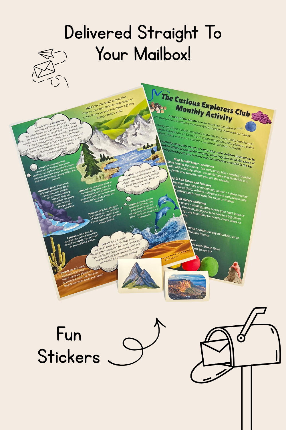 Incredible Landforms Letter | The Curious Explorers Club | Physical Mail Edition