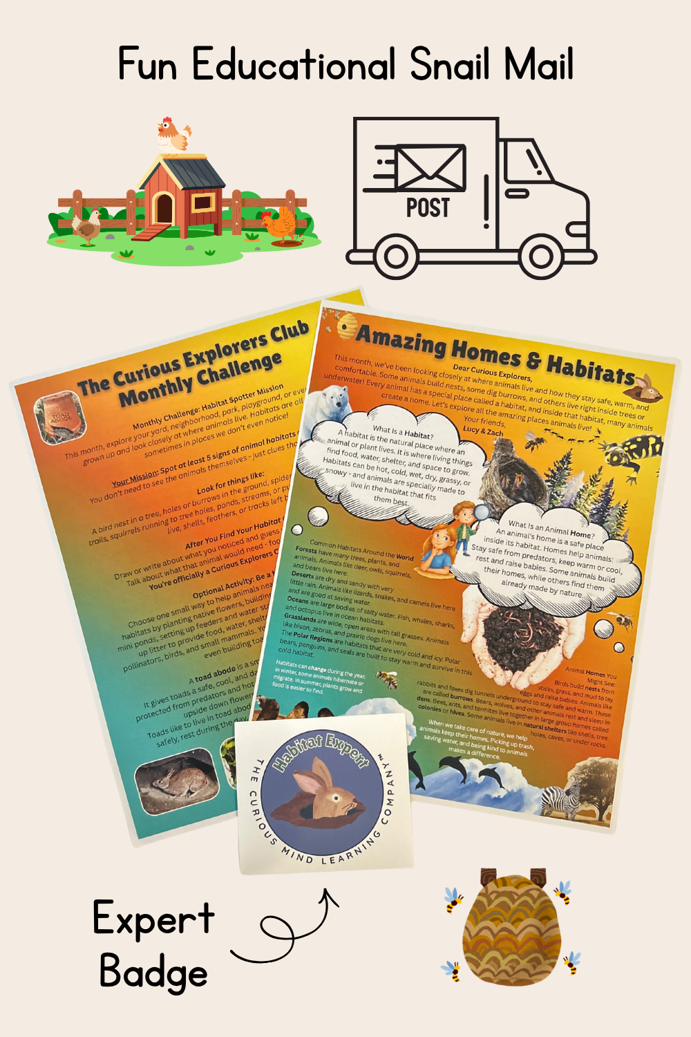 Amazing Habitats Letter | The Curious Explorers Club | Physical Mail Edition