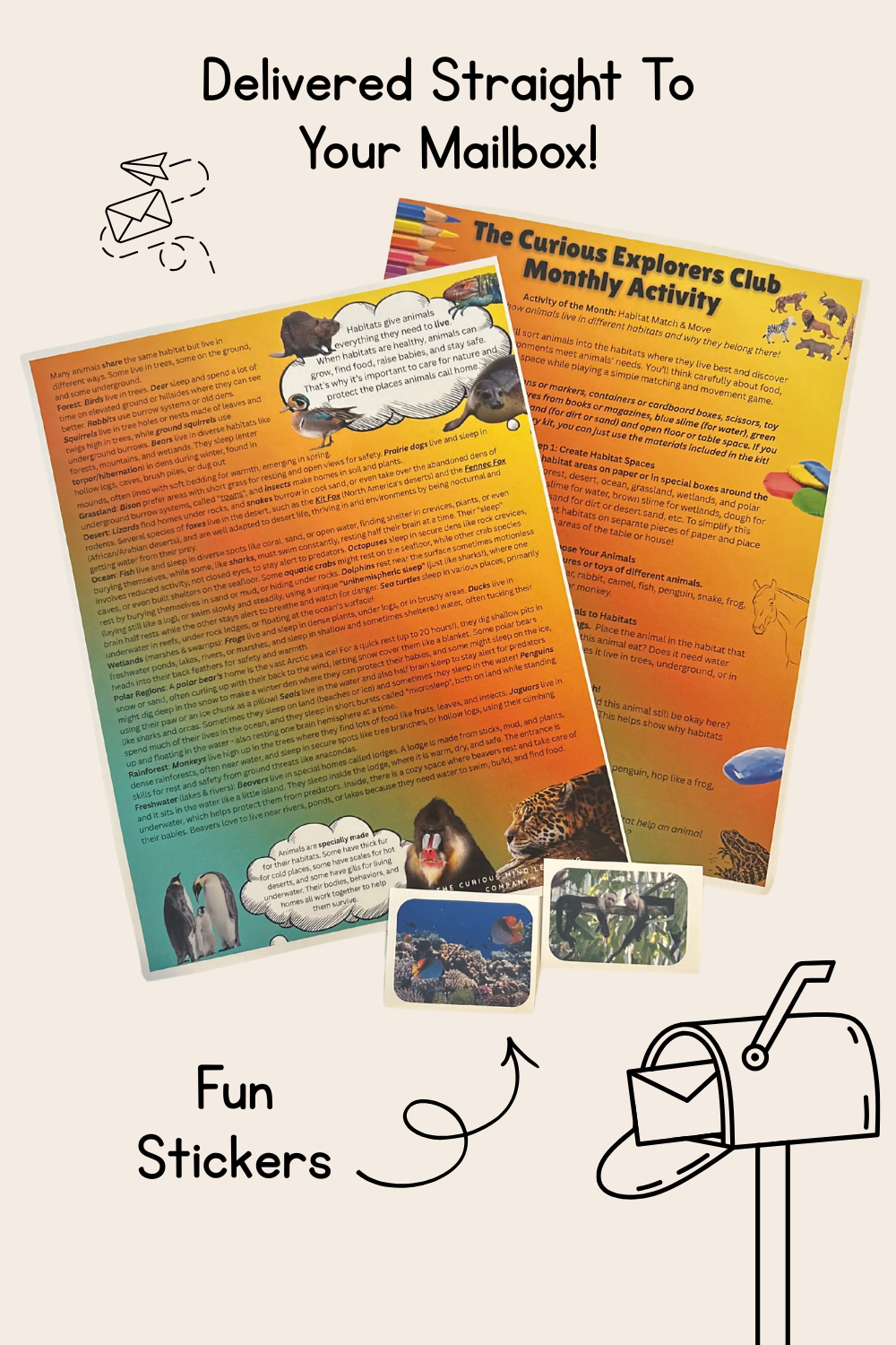 Amazing Habitats Letter | The Curious Explorers Club | Physical Mail Edition