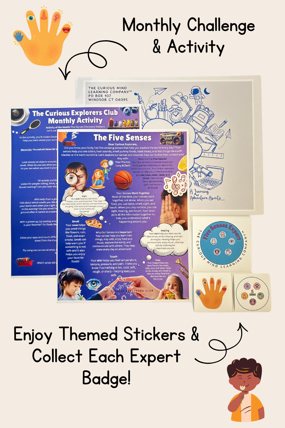 Five Senses Letter | The Curious Explorers Club | Physical Mail Edition
