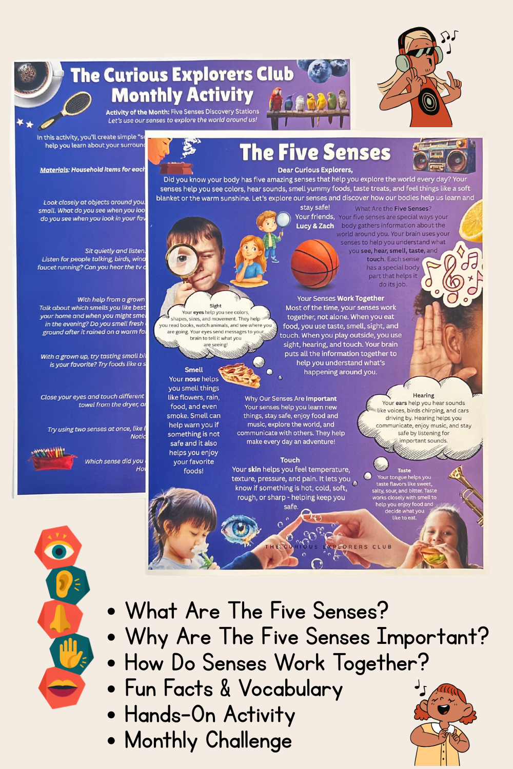 Five Senses Letter | The Curious Explorers Club | Physical Mail Edition