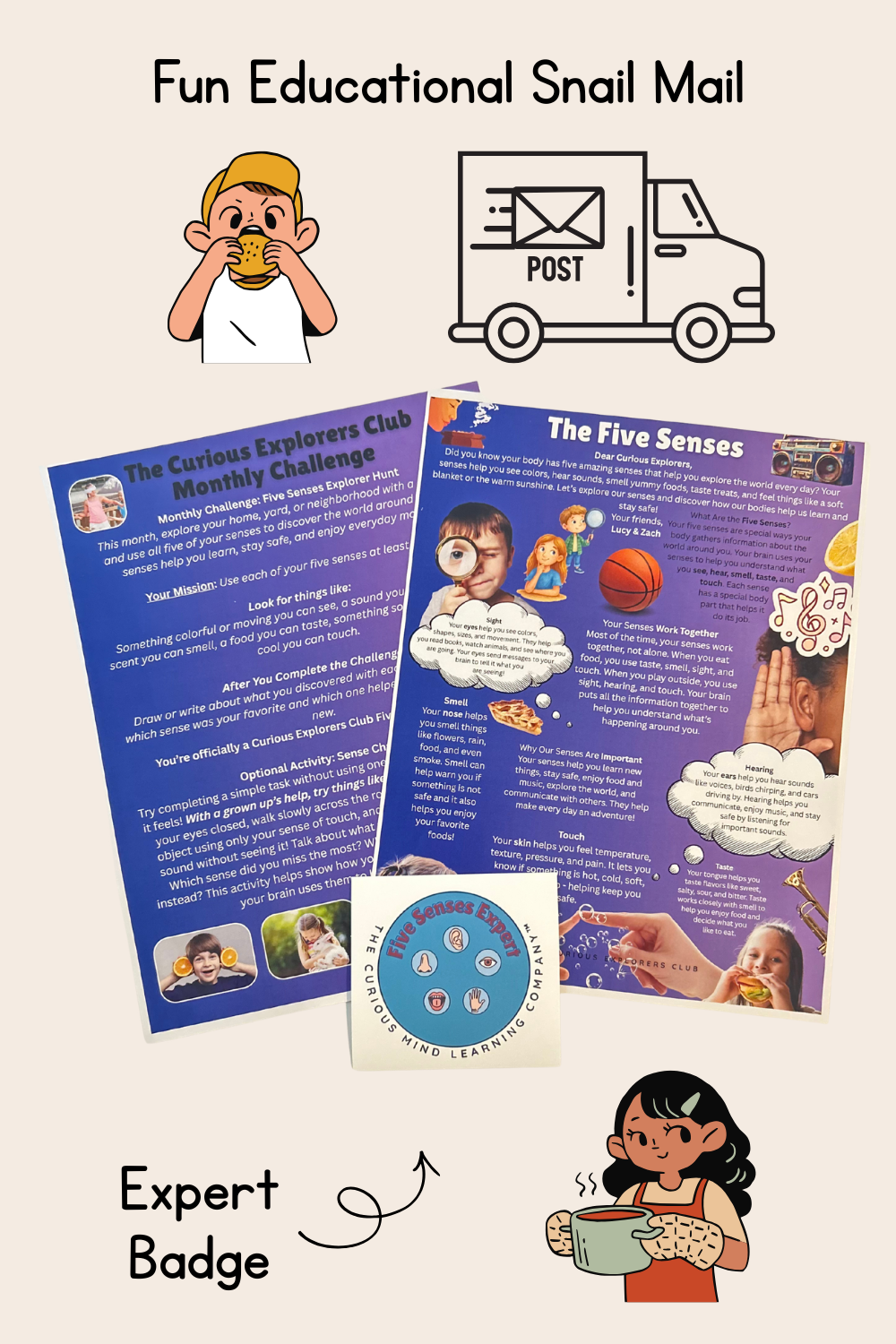 Five Senses Letter | The Curious Explorers Club | Physical Mail Edition