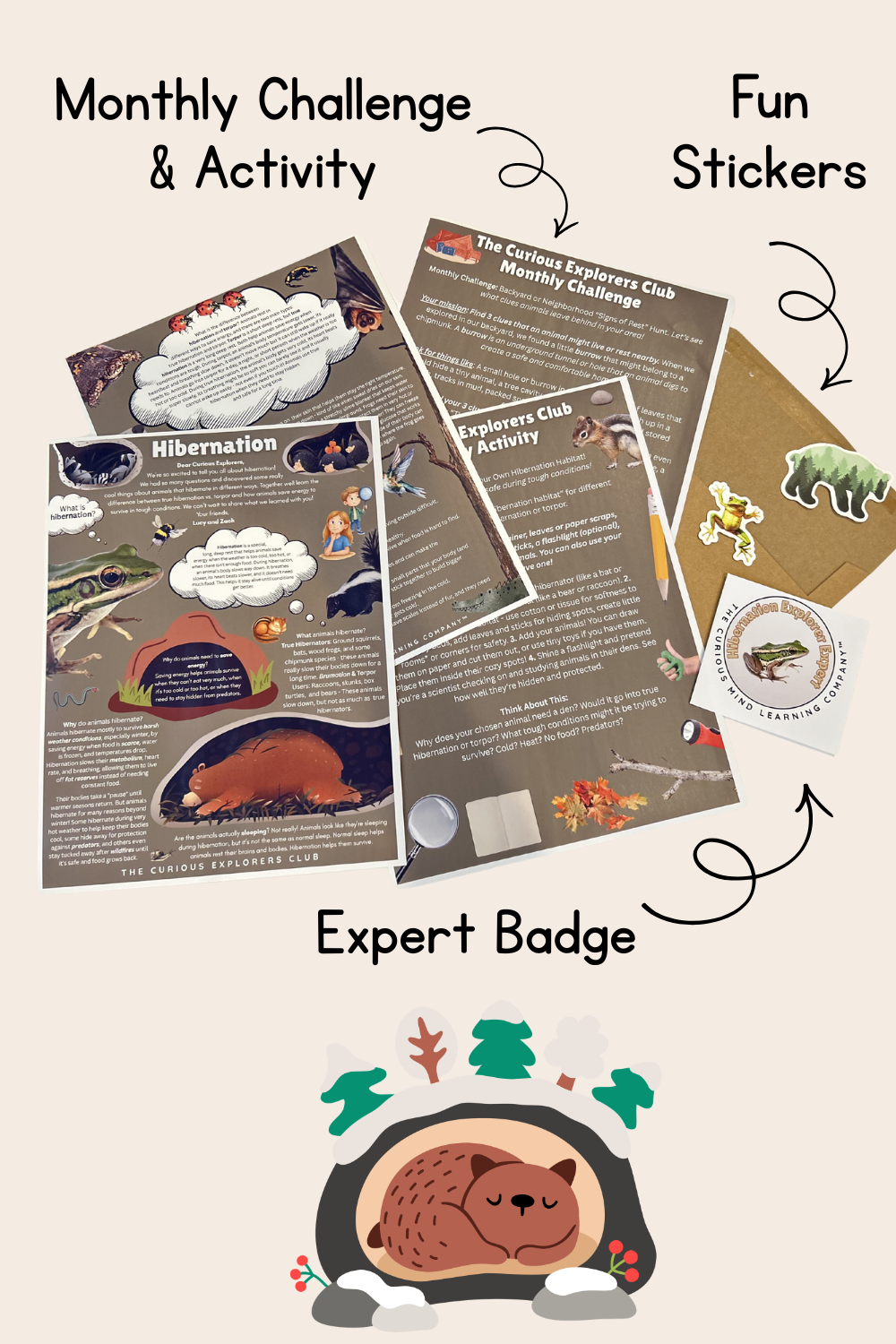 Hibernation Letter | The Curious Explorers Club | Physical Mail Edition