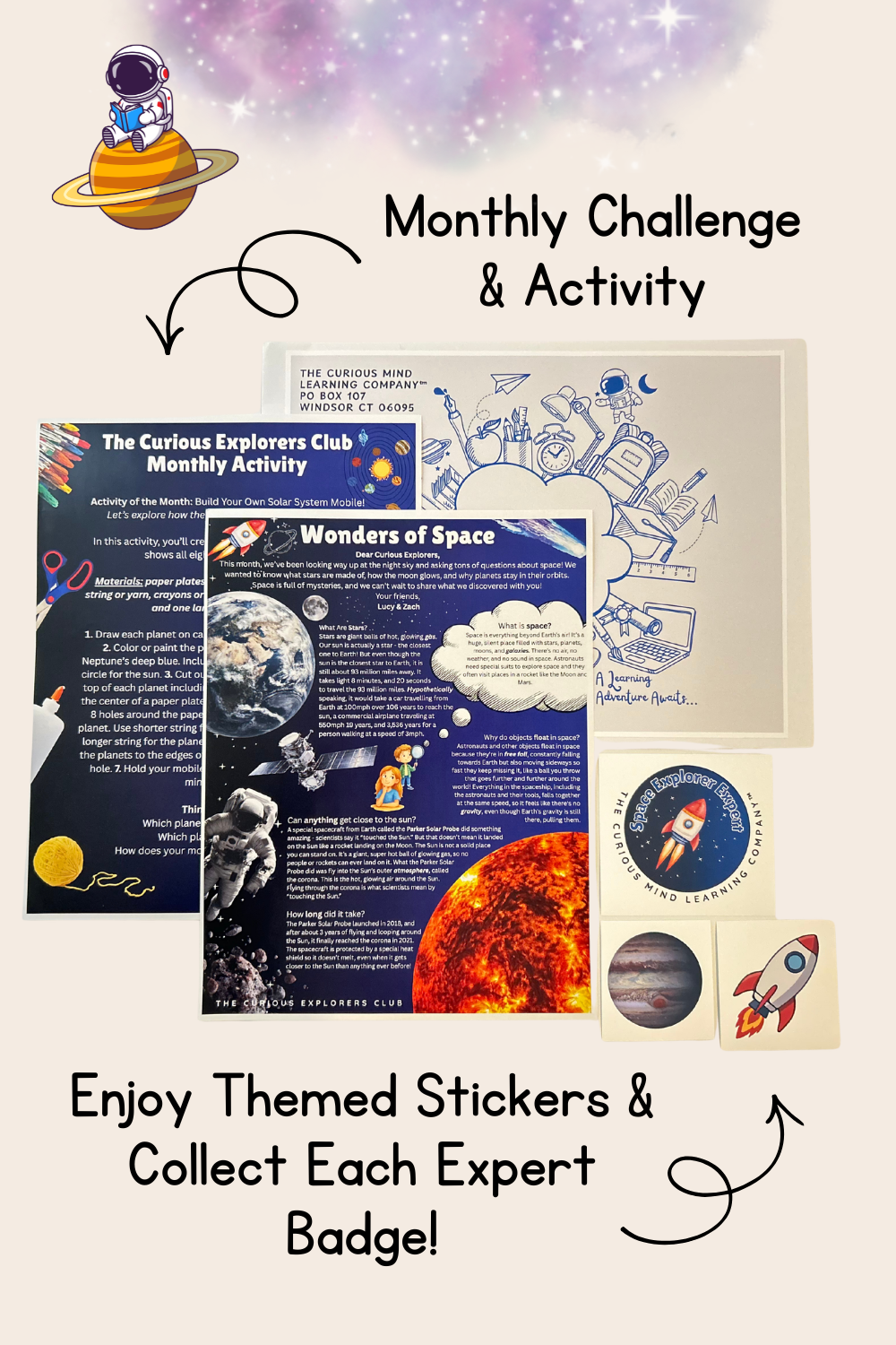 Wonders of Space Letter | The Curious Explorers Club | Physical Mail Edition
