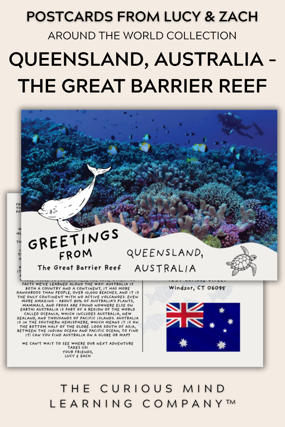 Postcards | Queensland, Australia – The Great Barrier Reef | Physical Mail Edition