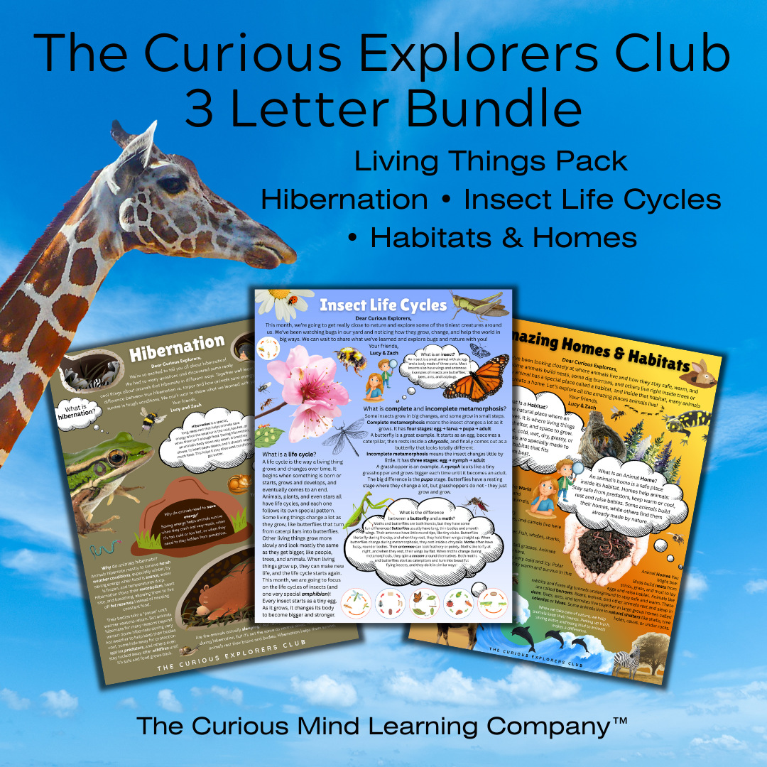 3 Letter Bundle | Living Things Pack | Physical Mail Edition
