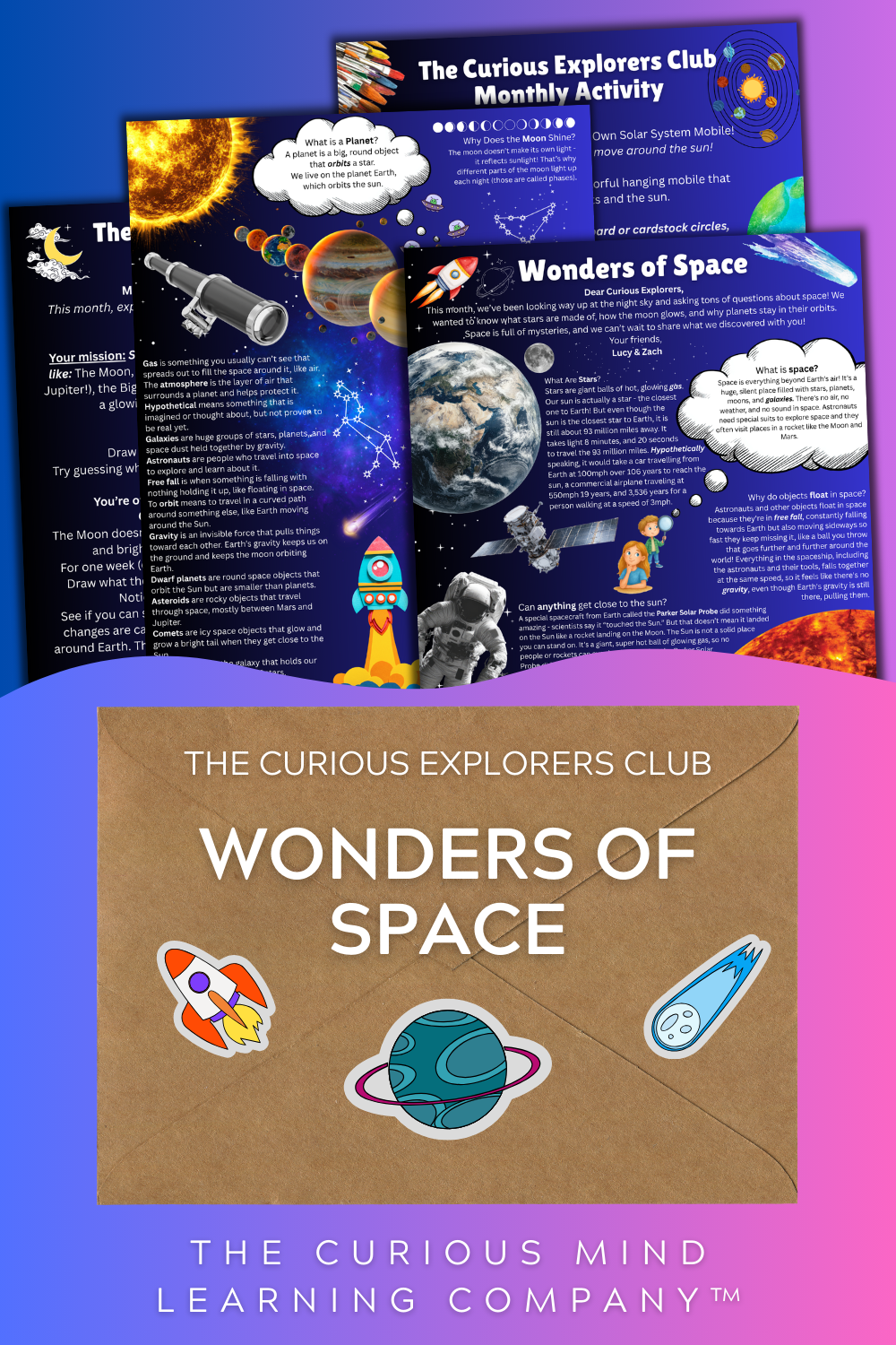 Wonders of Space Letter | The Curious Explorers Club | Physical Mail Edition
