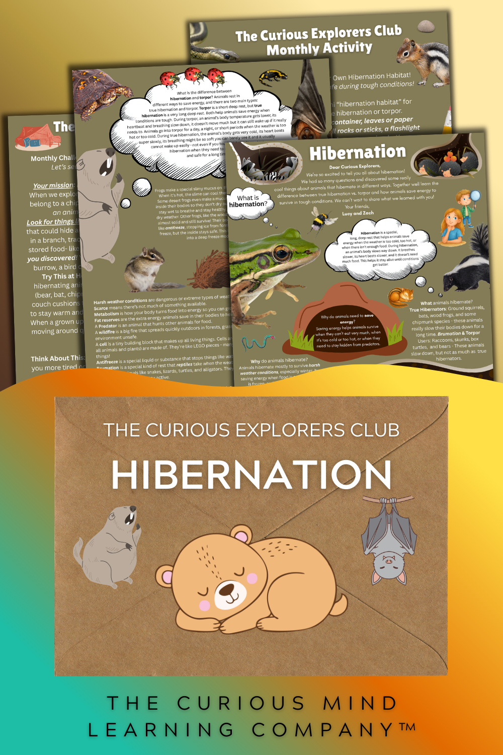 Hibernation Letter | The Curious Explorers Club | Physical Mail Edition