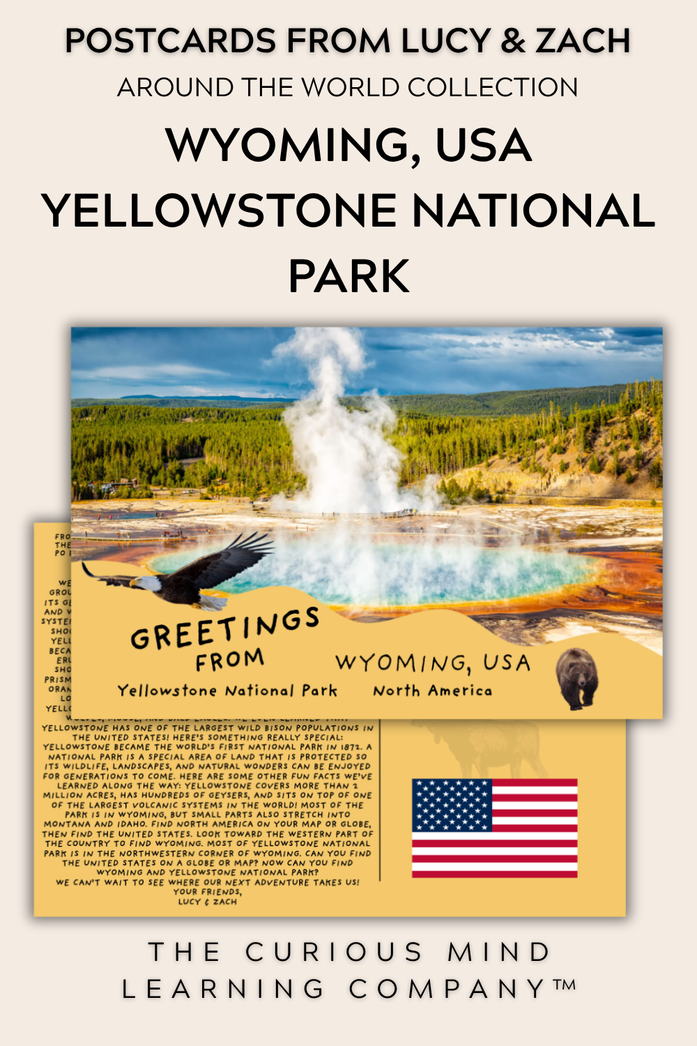 Postcards | Wyoming, USA - Yellowstone National Park | Physical Mail Edition